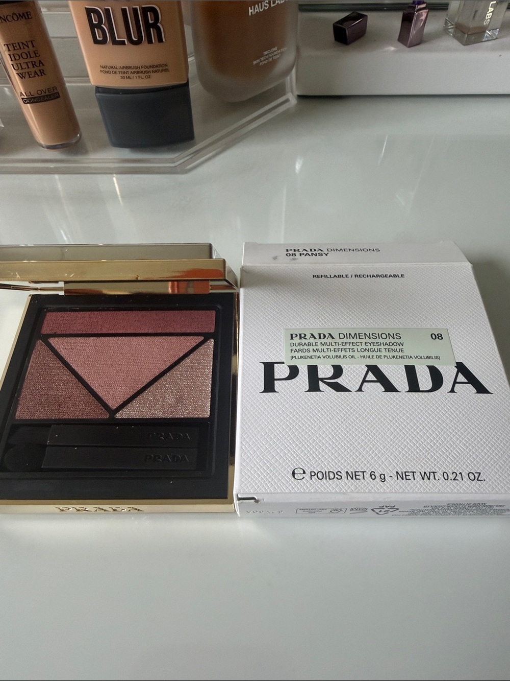 Prada Dimensions Eyeshadow Palette 08 Pansy - Rose, Mauve, Bronze
